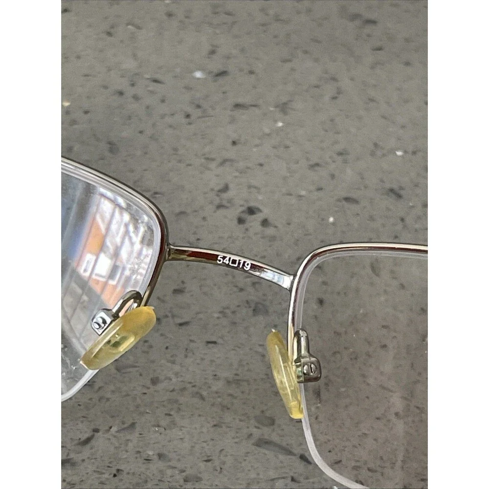 Superflex 377 c.1 54-19-145 Black Half Rim Eyeglasses Frames ONLY Silver